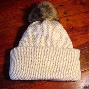 Handmade Knit Hat Adult with Pom Double Thick (A)